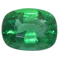 1,63 carati di smeraldo verde a cuscino certificato GIA Zambia (F2)