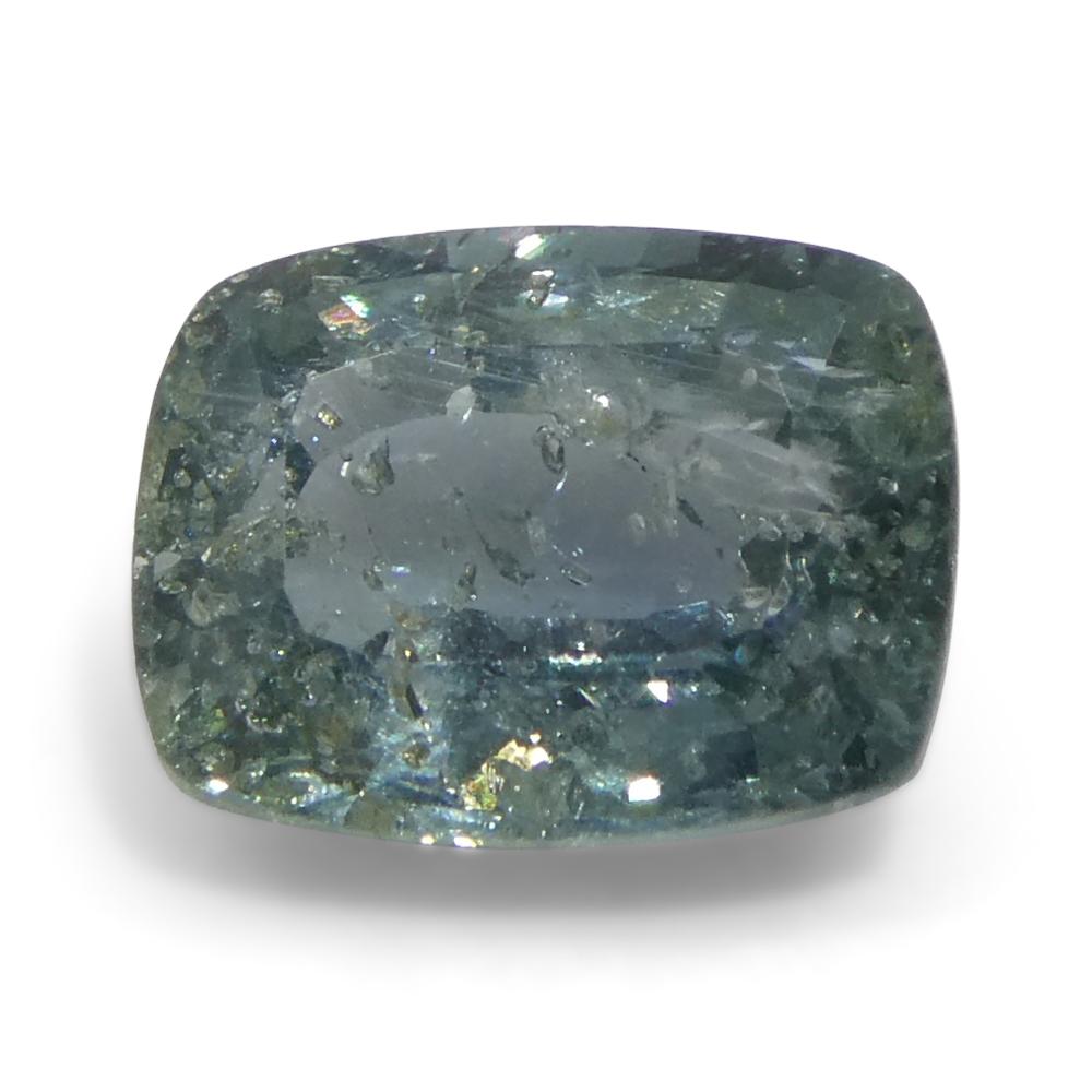 1.63ct Cushion Teal Blue Sapphire from Tanzania Unheated In New Condition In Toronto, Ontario