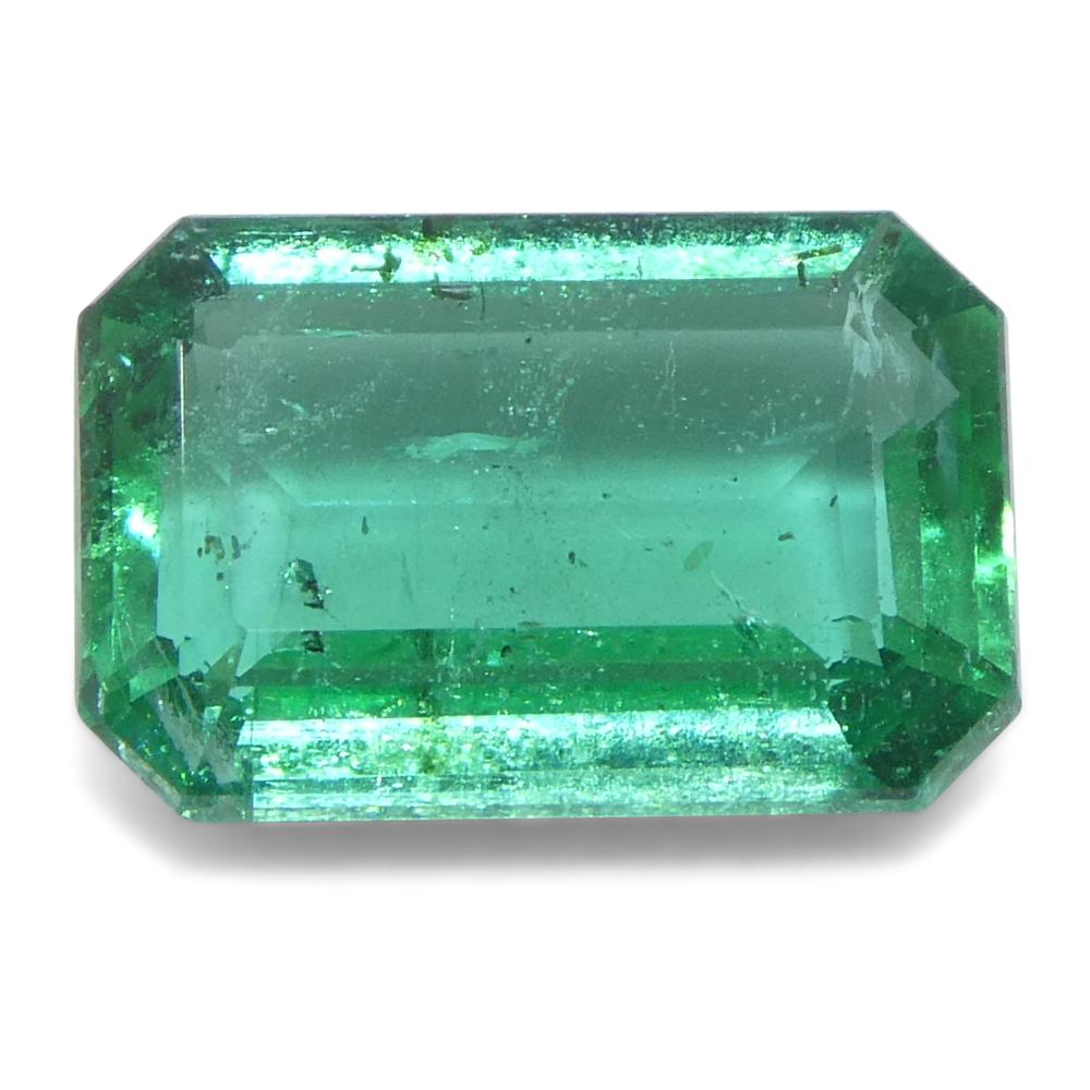 Taille émeraude 1.63ct Octagonal/Emerald Cut Green Emerald from Zambia (Émeraude verte de Zambie) en vente