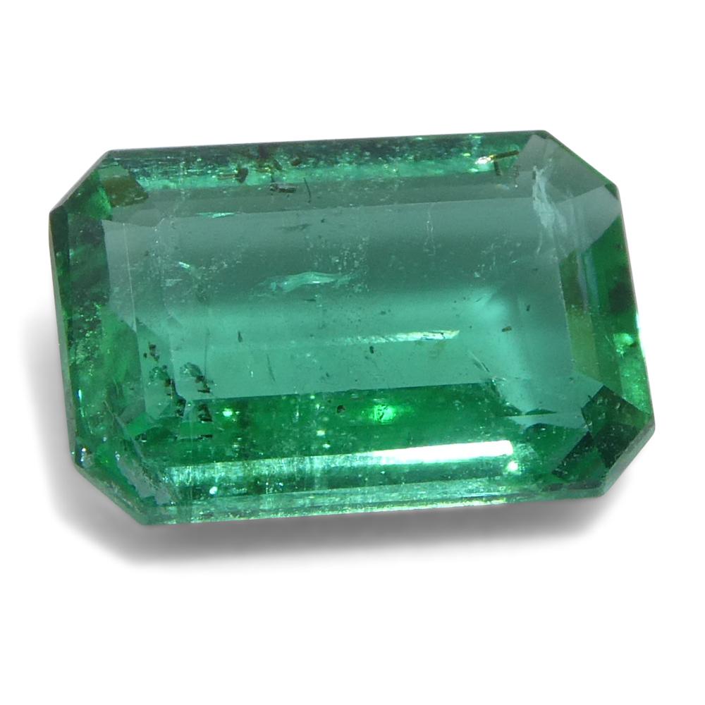 1.63ct Octagonal/Emerald Cut Green Emerald from Zambia (Émeraude verte de Zambie) en vente 1