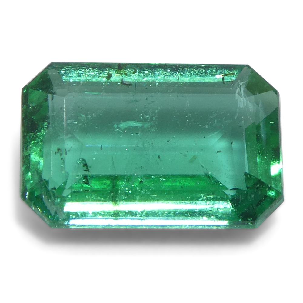 1.63ct Octagonal/Emerald Cut Green Emerald from Zambia (Émeraude verte de Zambie) en vente 4
