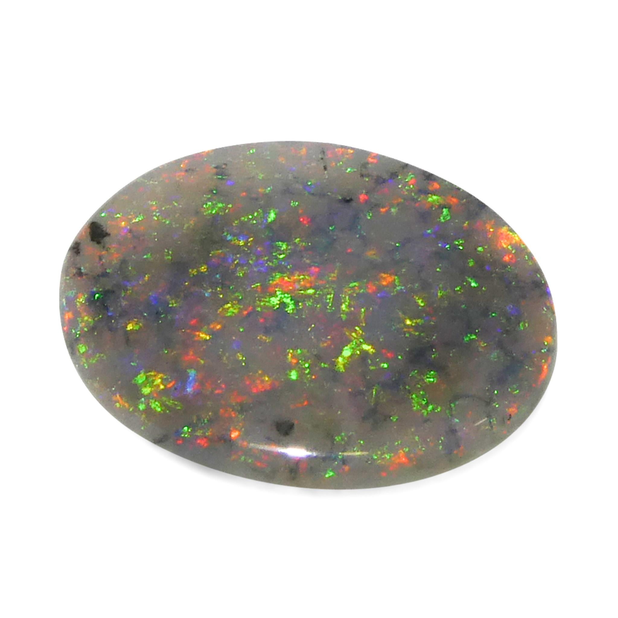 1.63ct Opale grigio ovale cabochon dall'Australia in vendita 7