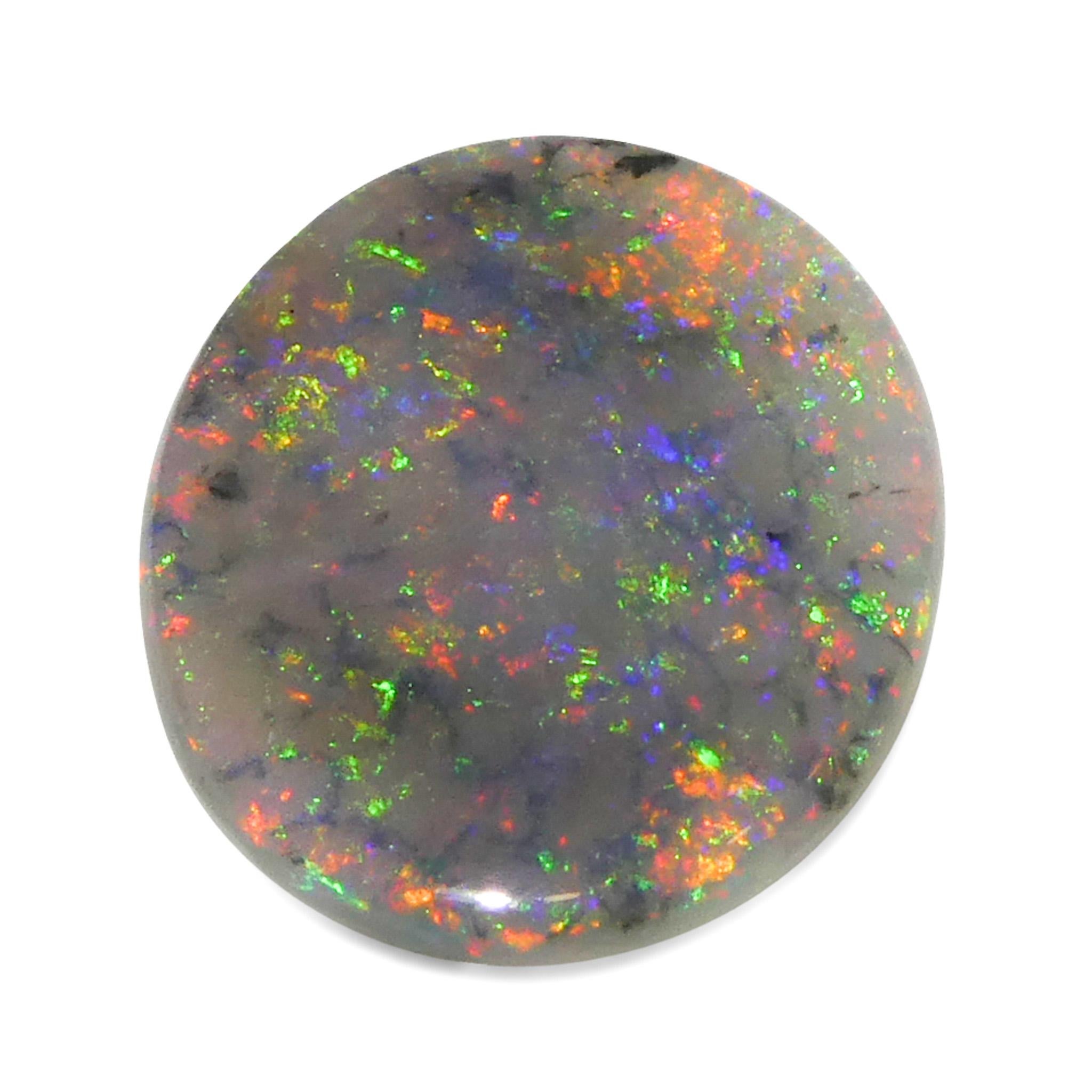 1.63ct Opale grigio ovale cabochon dall'Australia in vendita 8