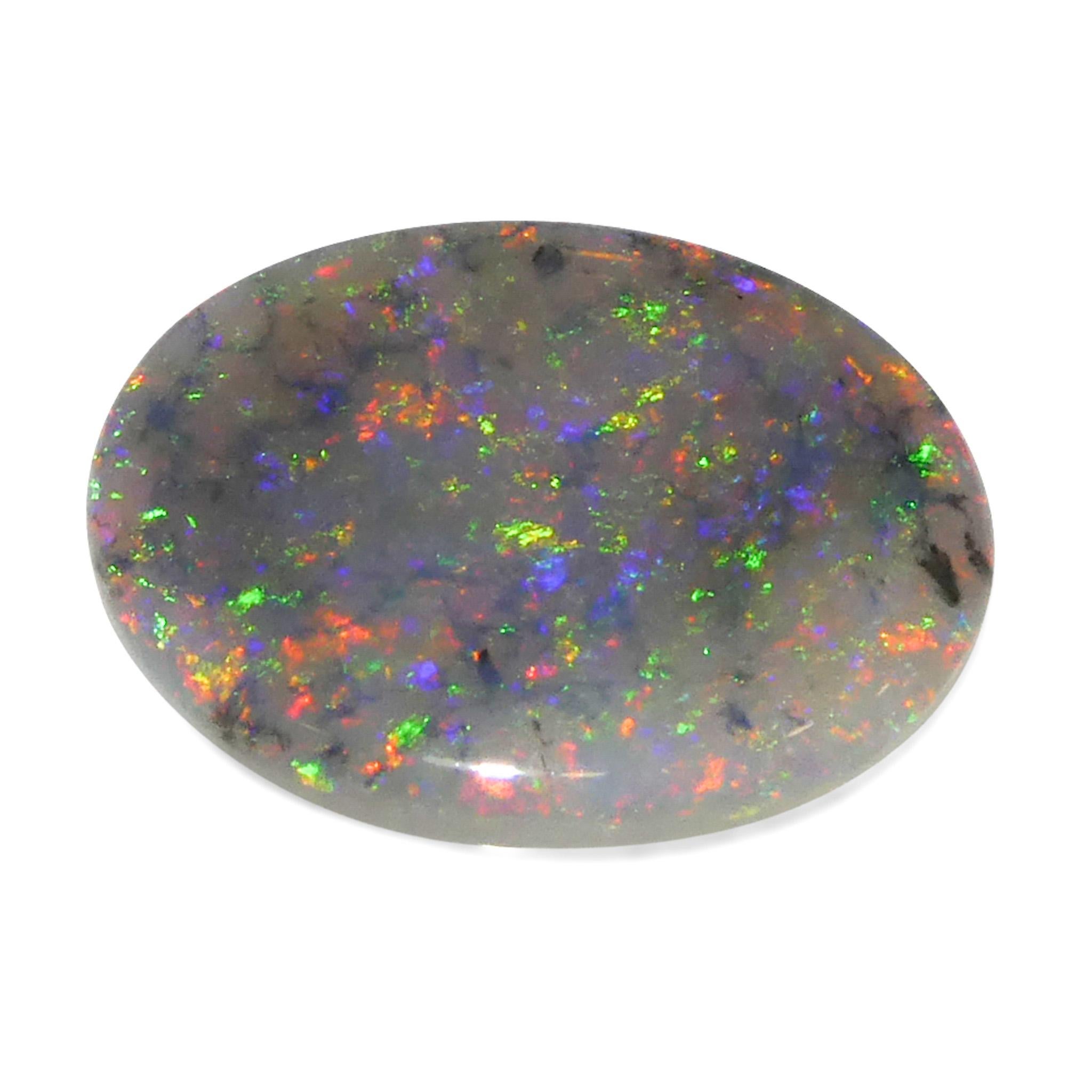 1.63ct Opale grigio ovale cabochon dall'Australia in vendita 1