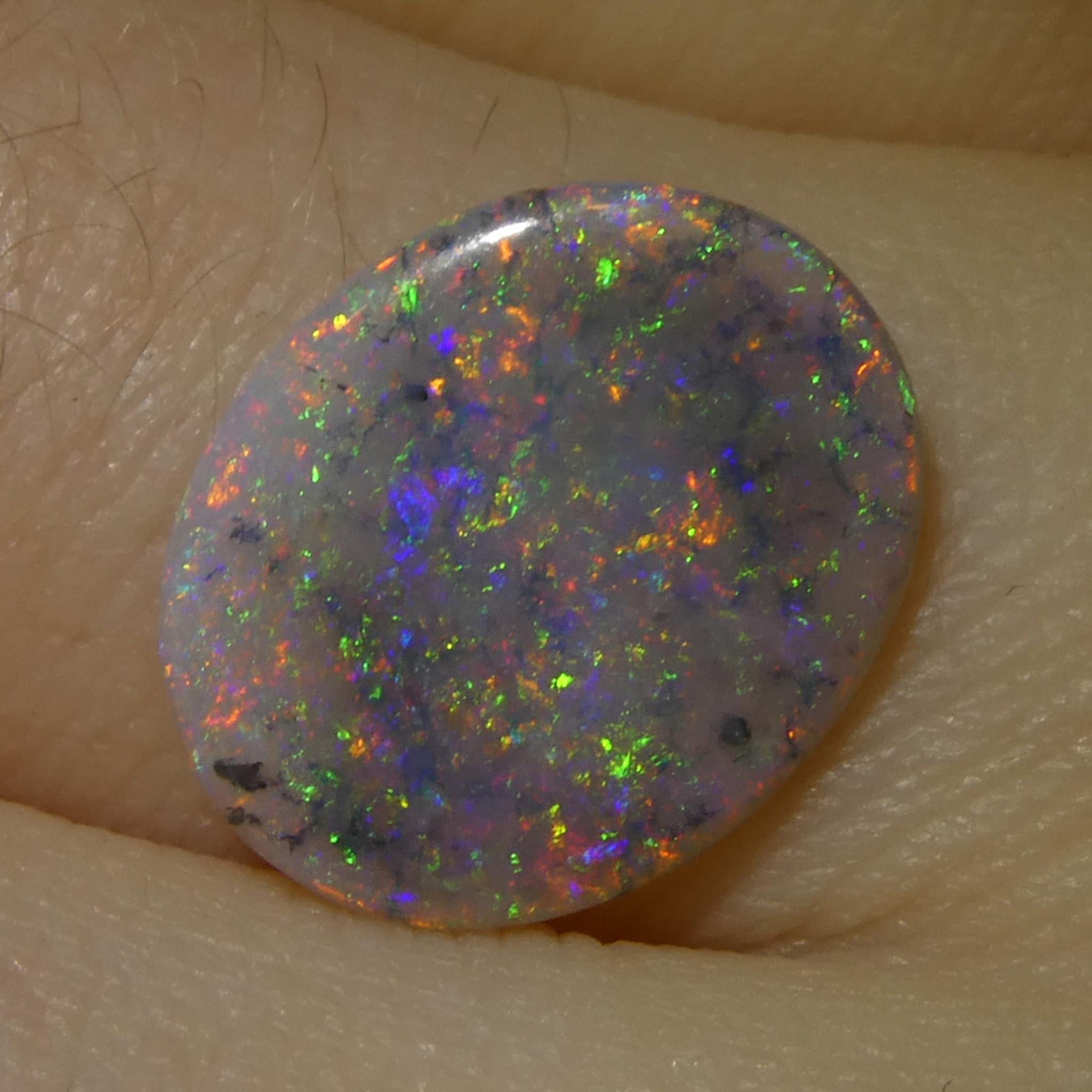 1.63ct Opale grigio ovale cabochon dall'Australia in vendita 3