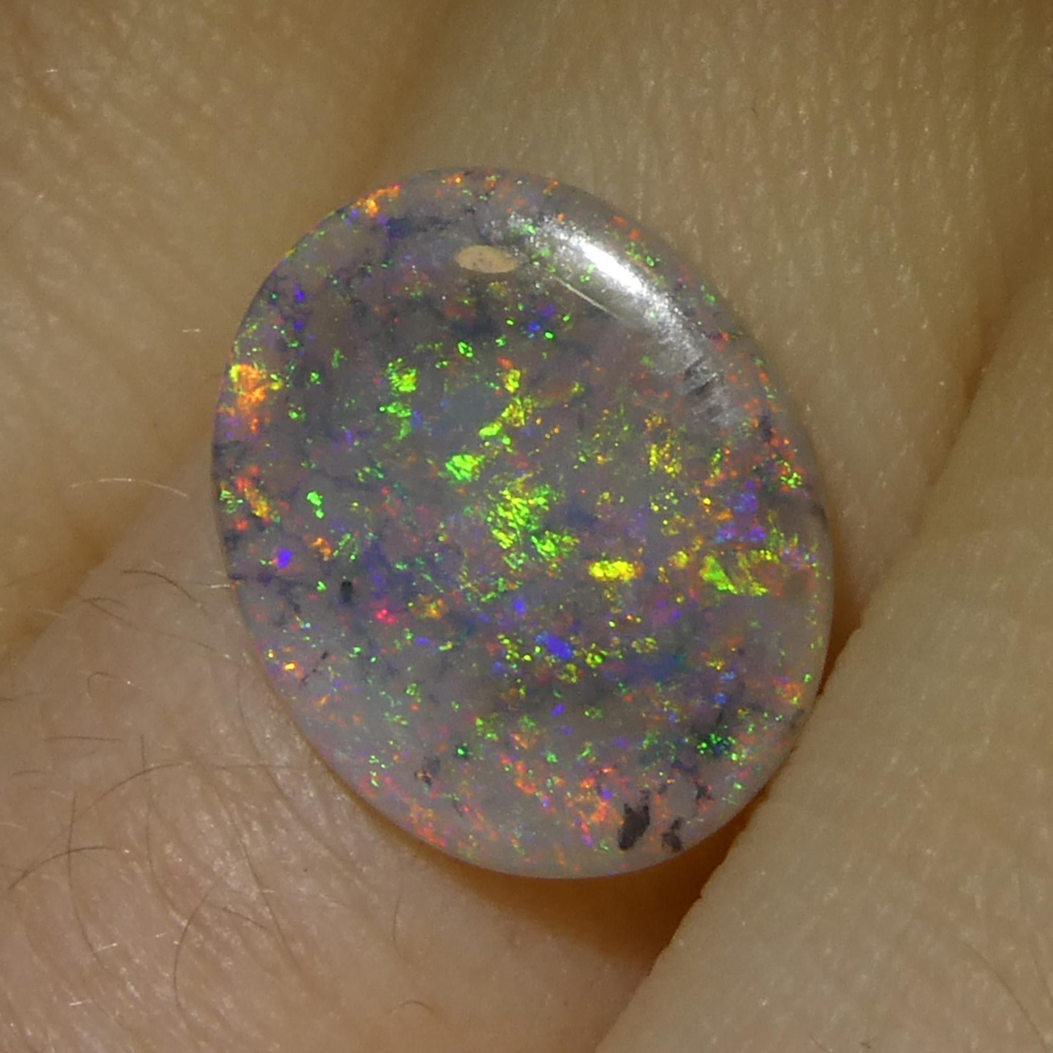 1.63ct Opale grigio ovale cabochon dall'Australia in vendita 4