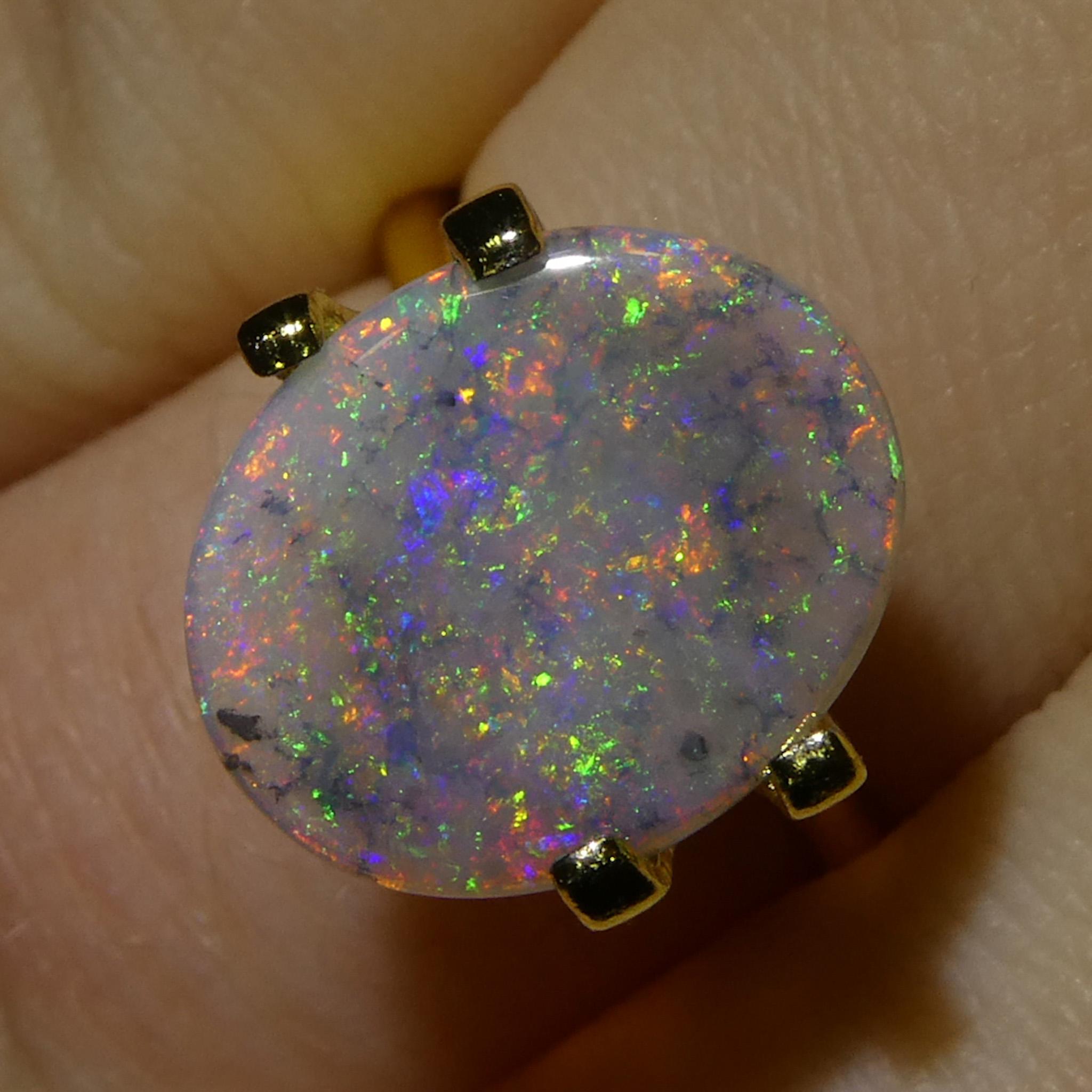 1.63ct Opale grigio ovale cabochon dall'Australia in vendita 5