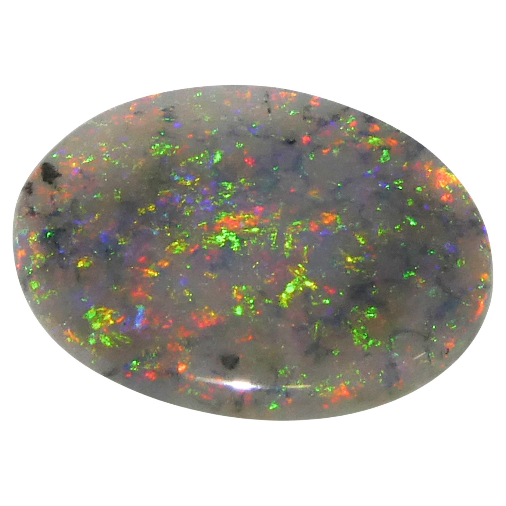 da uomo o donna 1.63ct Opale grigio ovale cabochon dall'Australia in vendita