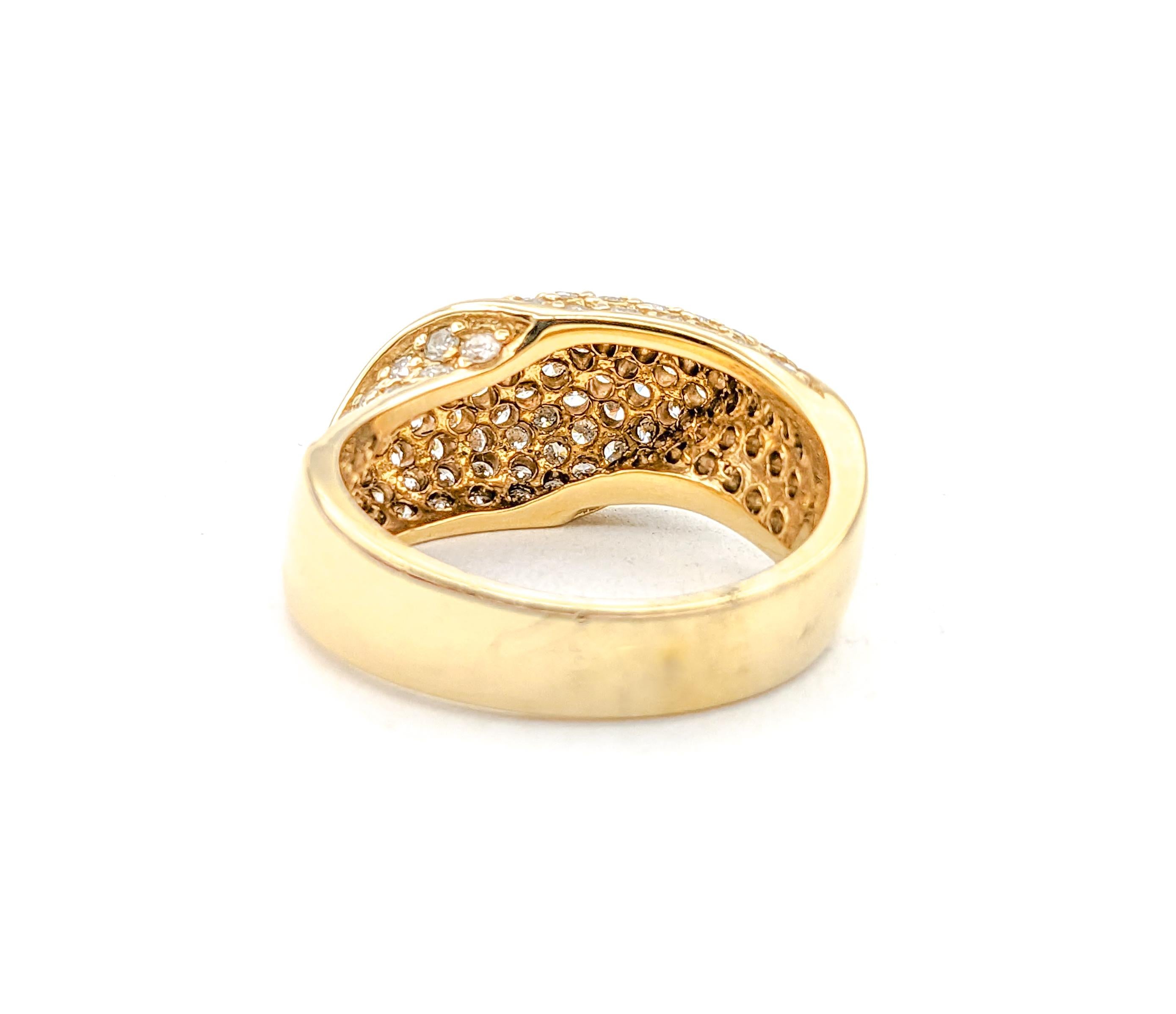 1.63ctw Diamond Ring In Yellow Gold For Sale 2