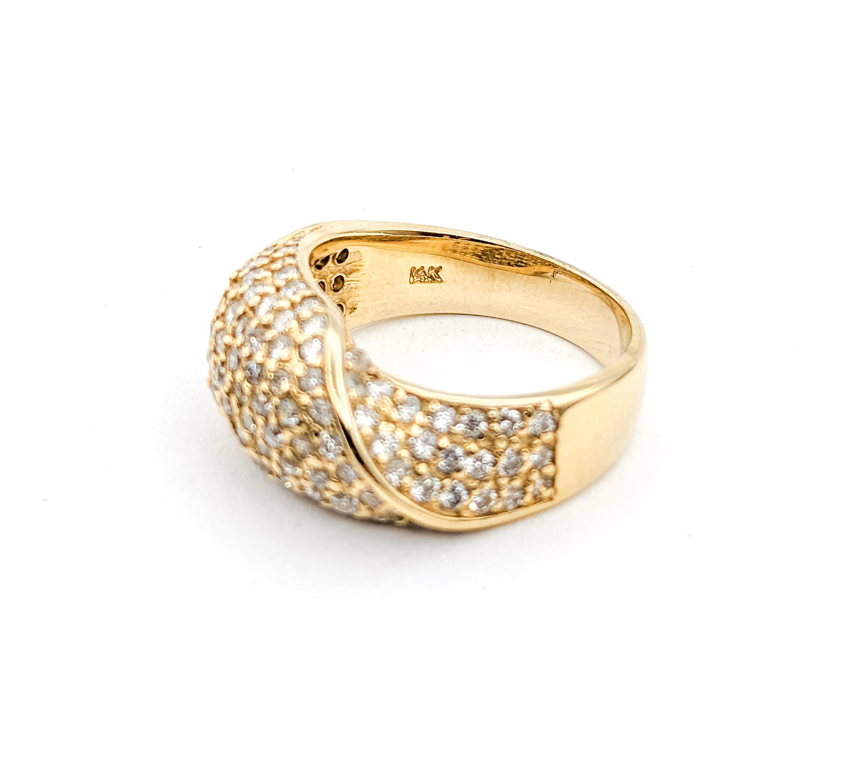 1.63ctw Diamond Ring In Yellow Gold For Sale 3