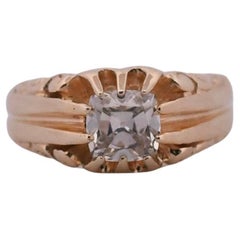 1.64-carat K VS2 Old European Cut Diamond Victorian Belcher Ring R-623CHAT-G925