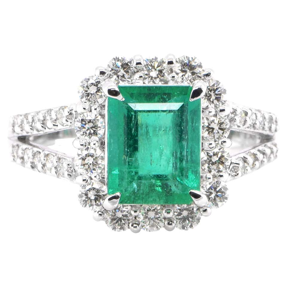 1.64 Carat Emerald-Cut Diamond Ring at 1stDibs