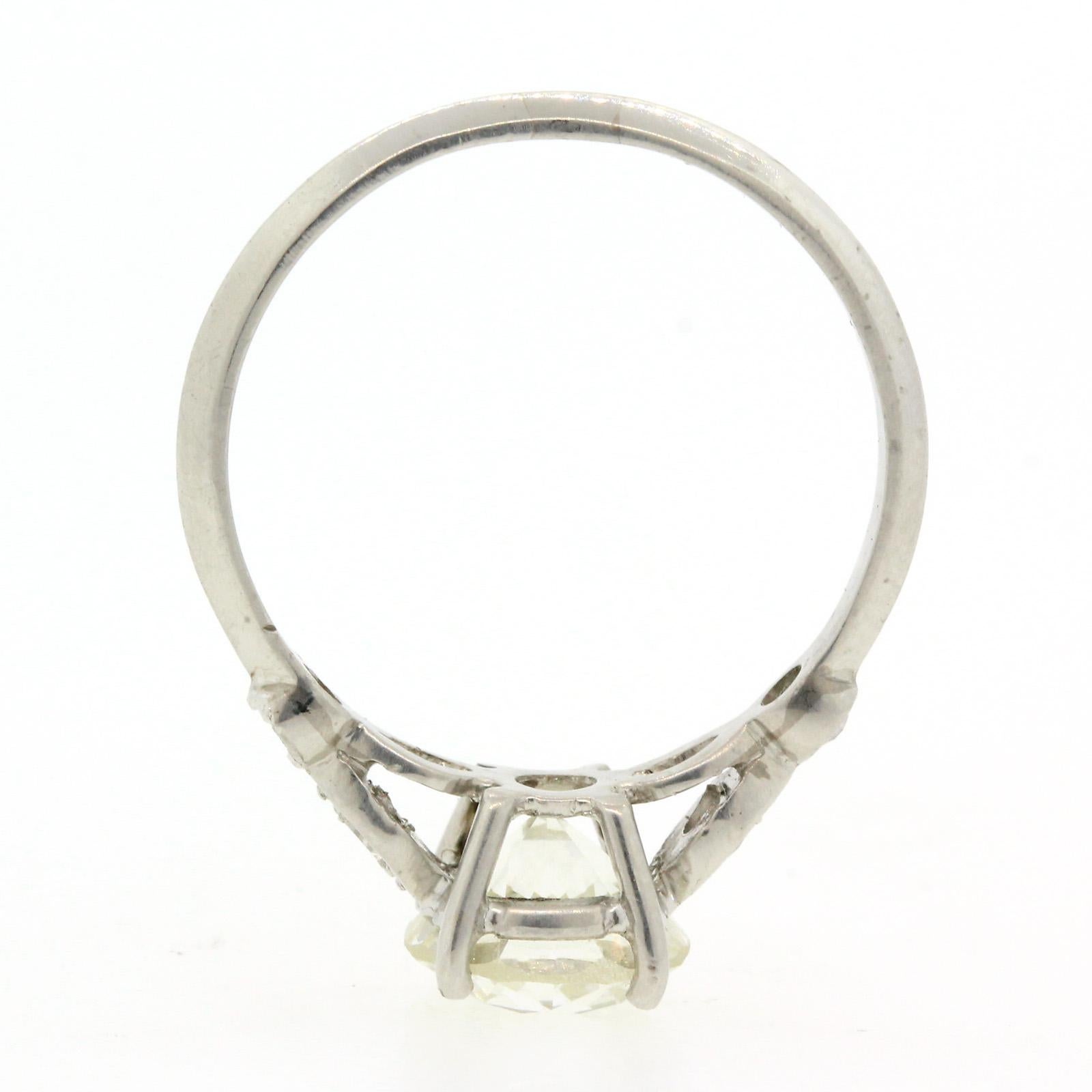 Women's 1.64 Carat Old European Cut Diamond Vintage Ring
