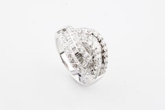 1.64 Carat Diamond Knot Band in 14 Karat White Gold