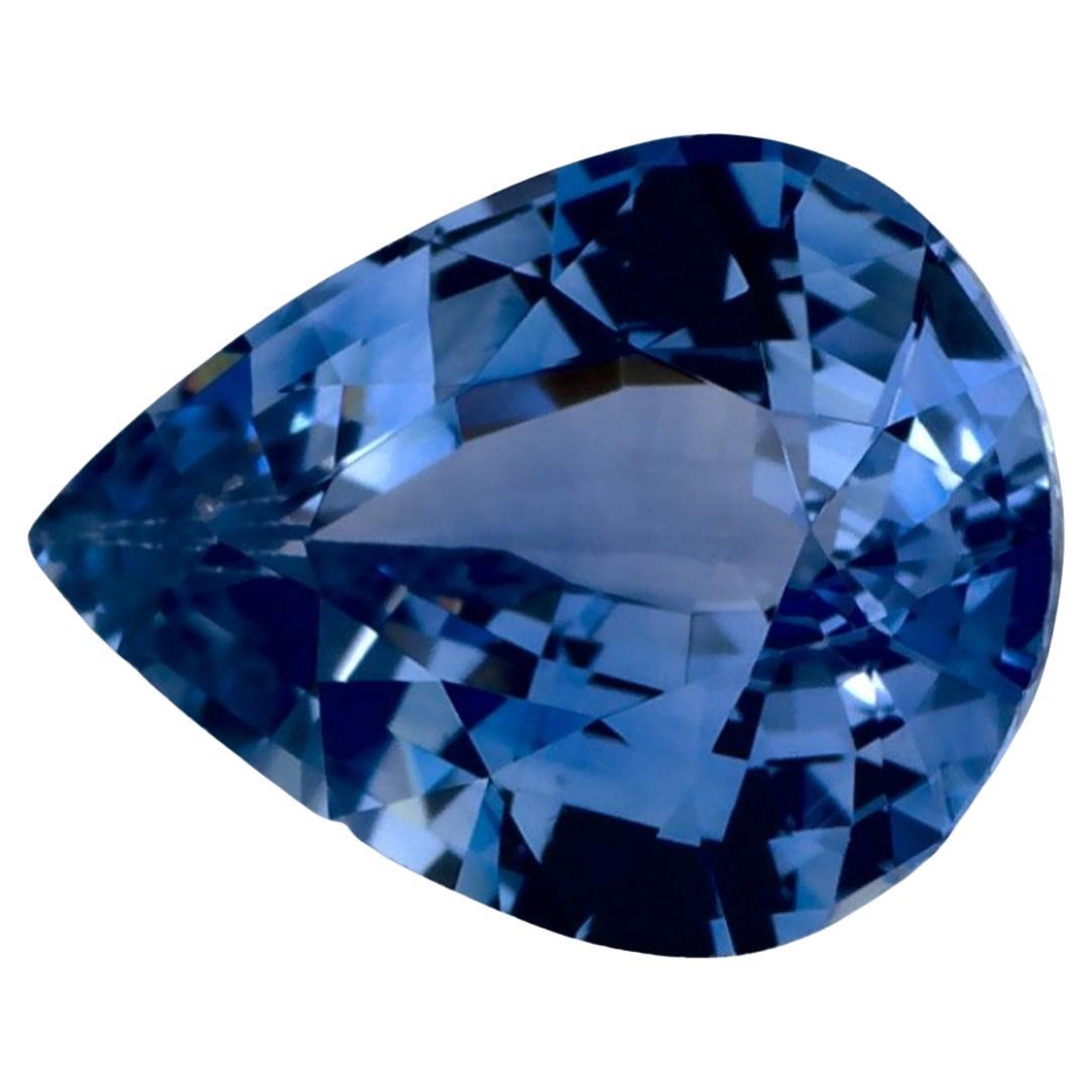 1.64 Ct Blue Sapphire Pear Loose Gemstone