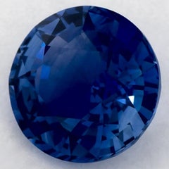 1.64 Ct Blue Sapphire Round Loose Gemstone