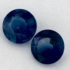 1.64 Karat Blauer runder Saphir, loser Edelstein