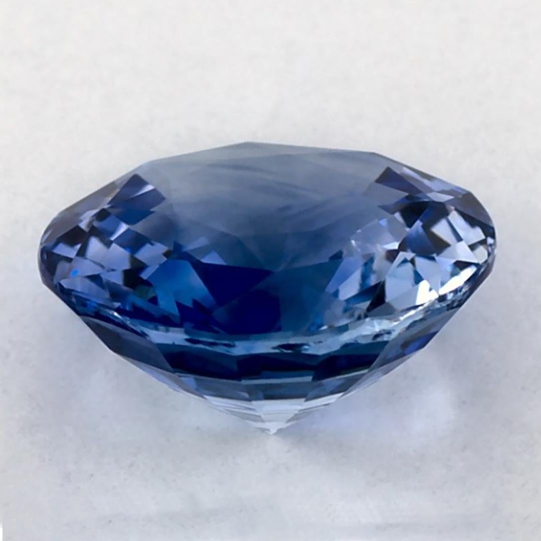 1.64 Ct Blue Sapphire Round Loose Gemstone In New Condition In Fort Lee, NJ