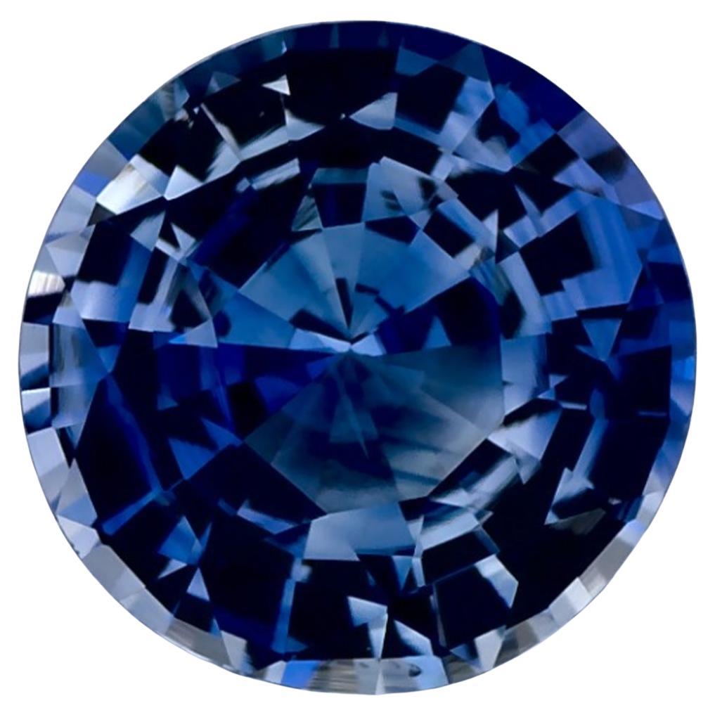 1.64 Ct Blue Sapphire Round Loose Gemstone