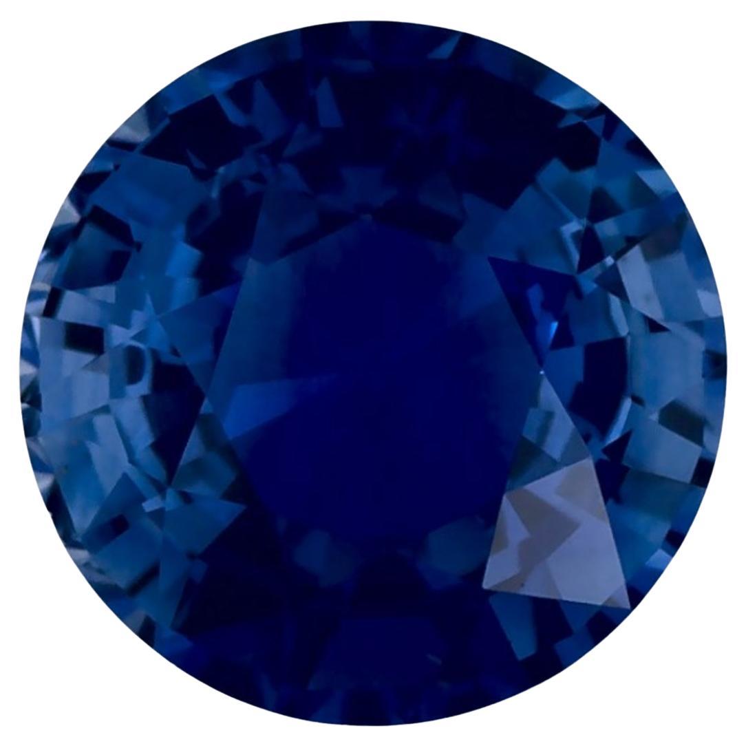 1.64 Ct Blue Sapphire Round Loose Gemstone