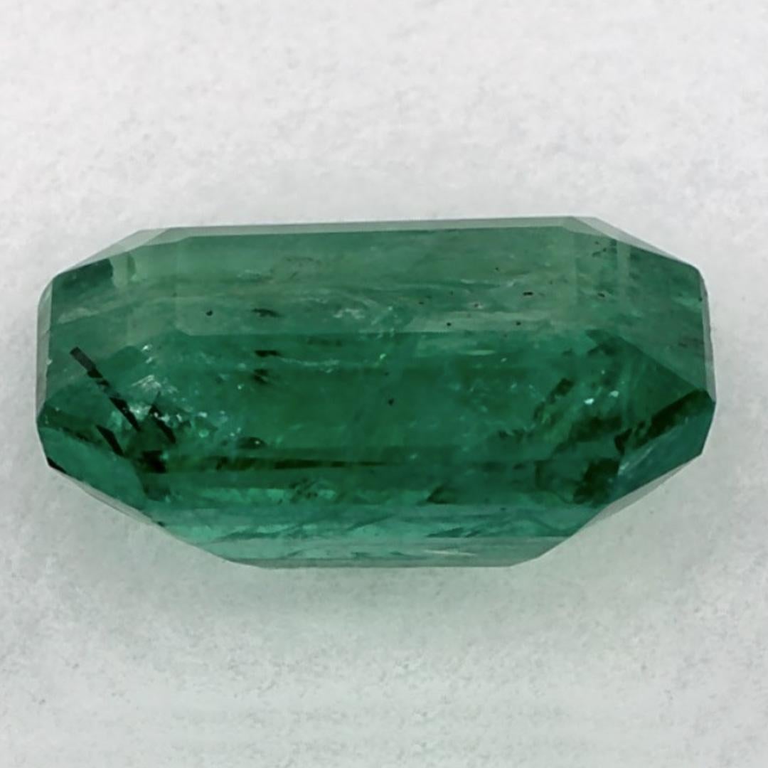 Women's or Men's 1.64 Ct Emerald Octagon Cut Loose Gemstone For Sale
