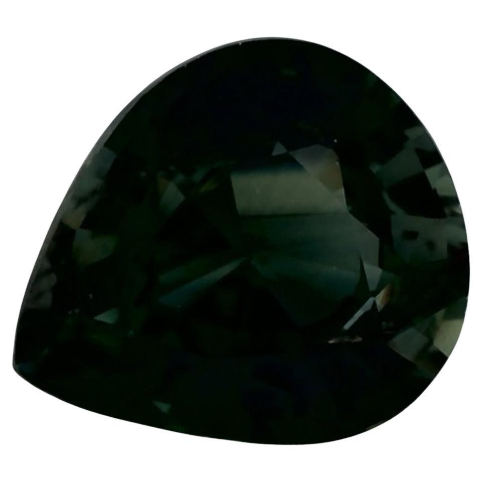 1.64 Ct Green Sapphire Pear Loose Gemstone