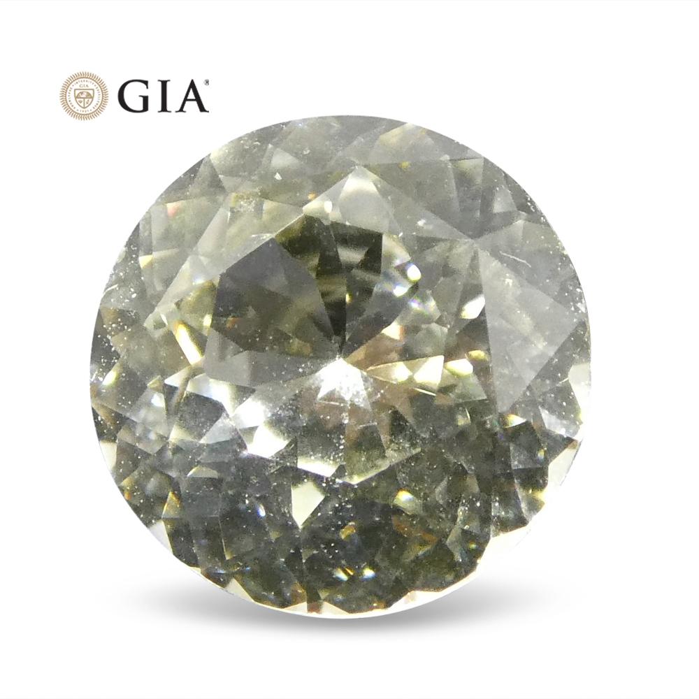 1.64 ct Round Pastel Yellow Sapphire GIA Certified Sri Lankan Unheated For Sale 3