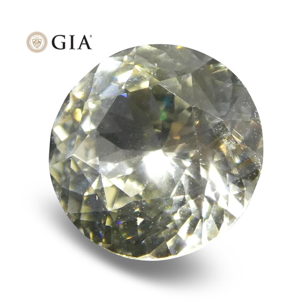 1.64 ct Round Pastel Yellow Sapphire GIA Certified Sri Lankan Unheated For Sale 5