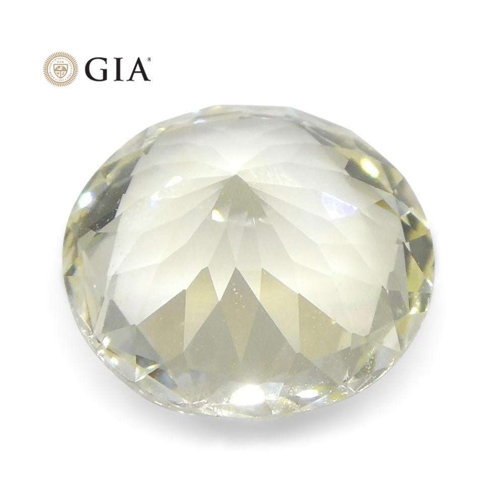 Women's or Men's 1.64 ct Round Pastel Yellow Sapphire GIA Certified Sri Lankan Unheated For Sale