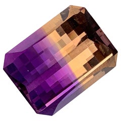 Used 16.40 Carat Pixel Cut Loose Ametrine Gemstone, Smith Bar Cut Ametrine Stone