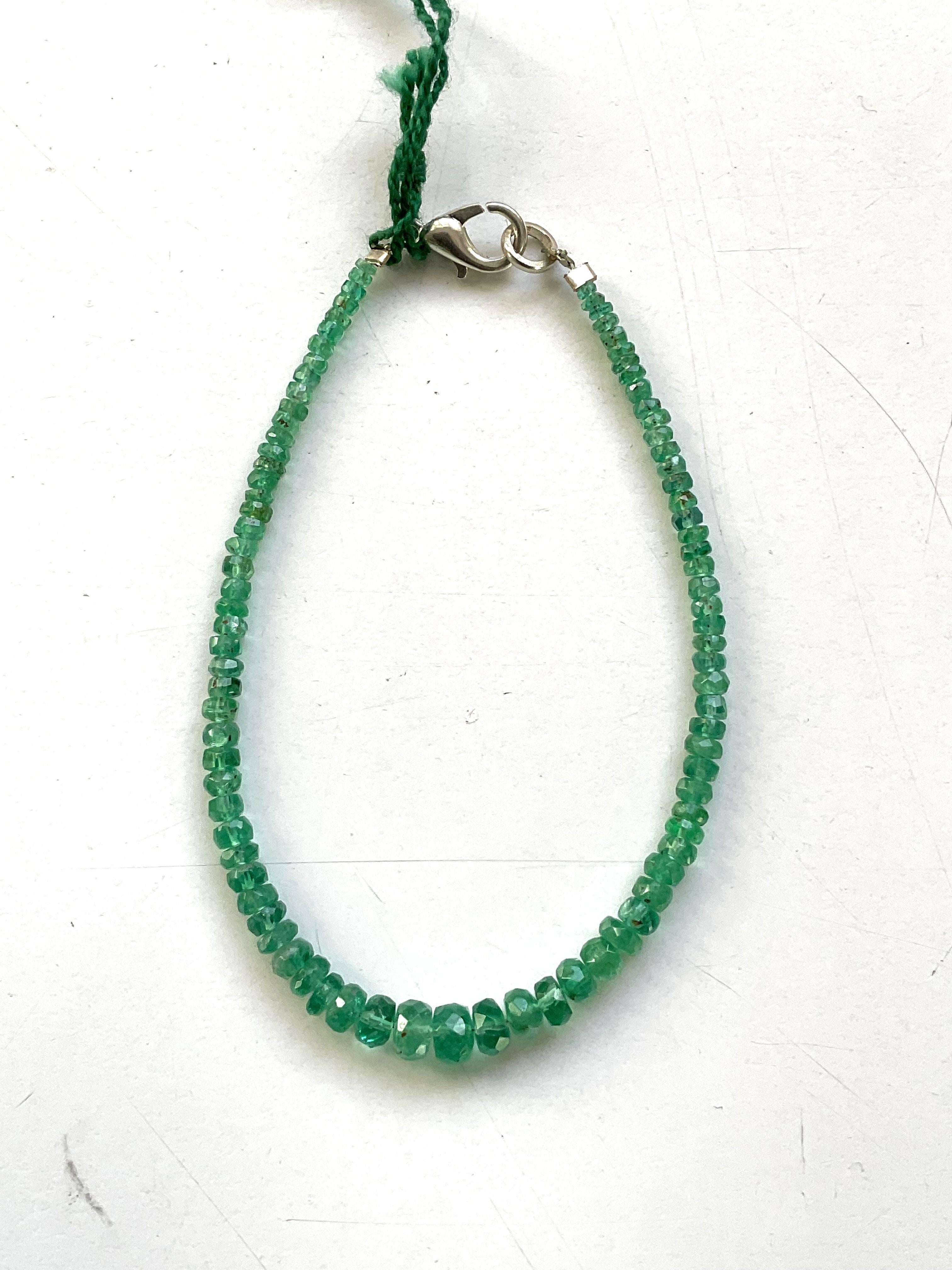 16.40 Carats Panjshir Emerald Faceted Beads For Fine Jewelry Natural Gemstone In New Condition For Sale In Jaipur, RJ