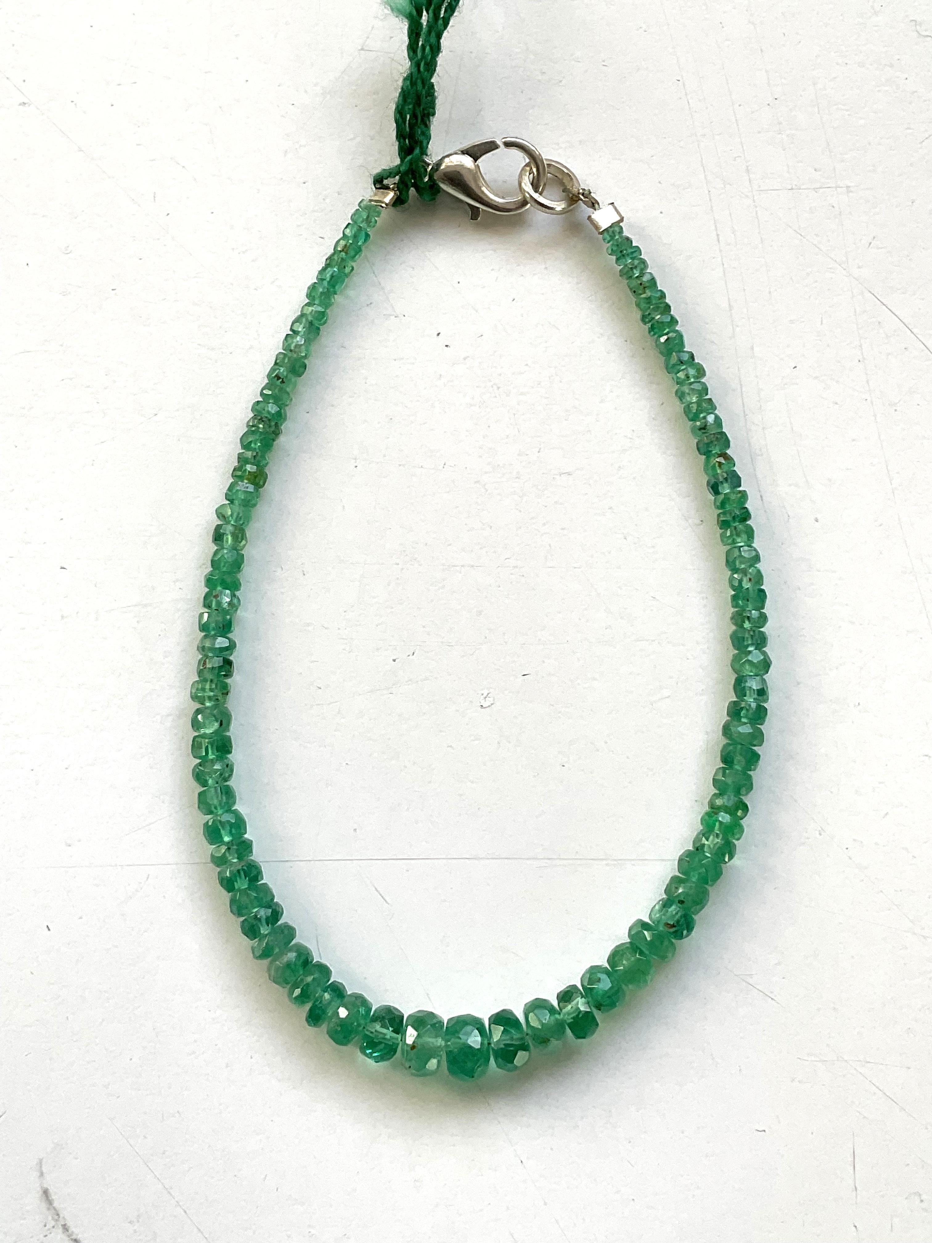 16.40 Karat Panjshir Smaragd Facettierte Perlen für feinen Schmuck Natürlicher Edelstein für Damen oder Herren im Angebot