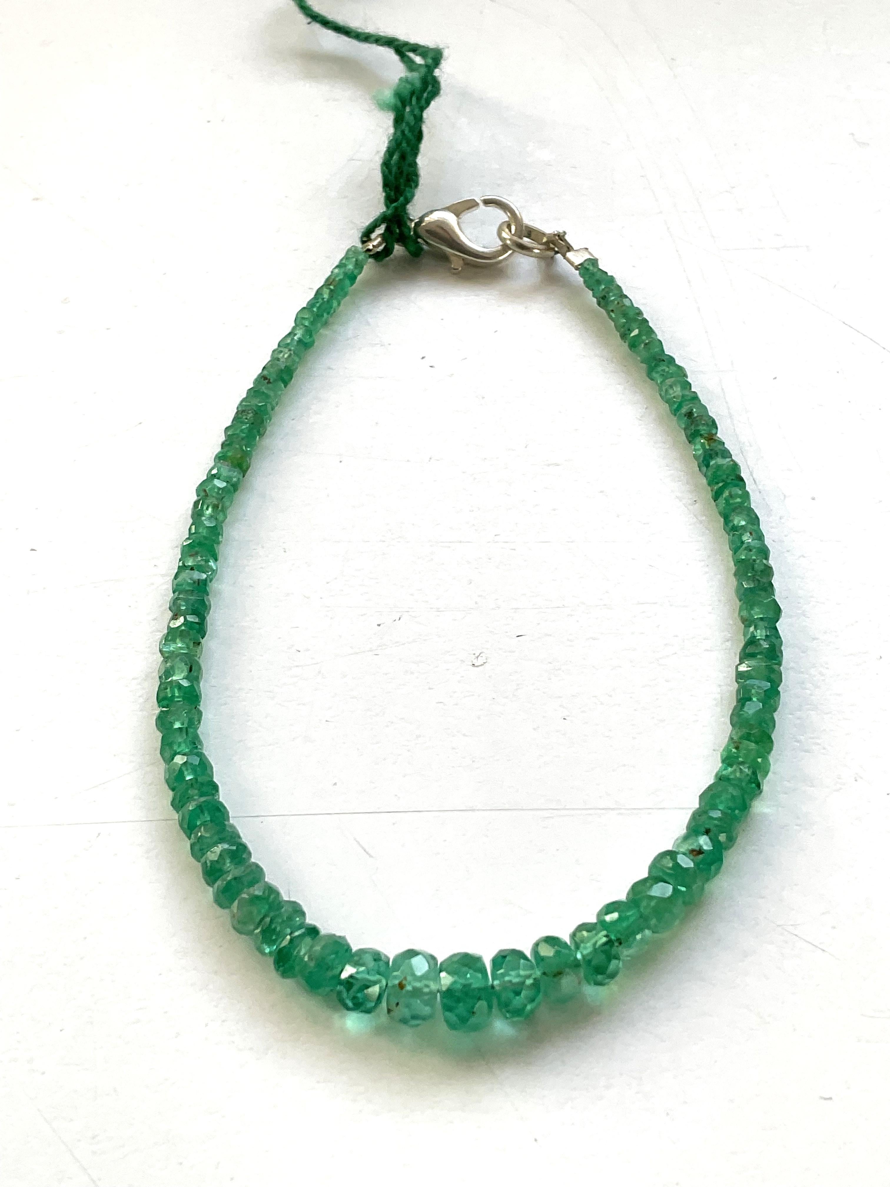 16.40 Carats Panjshir Emerald Faceted Beads For Fine Jewelry Natural Gemstone (Perles à facettes en émeraude du Panjshir pour la joaillerie fine) en vente 1