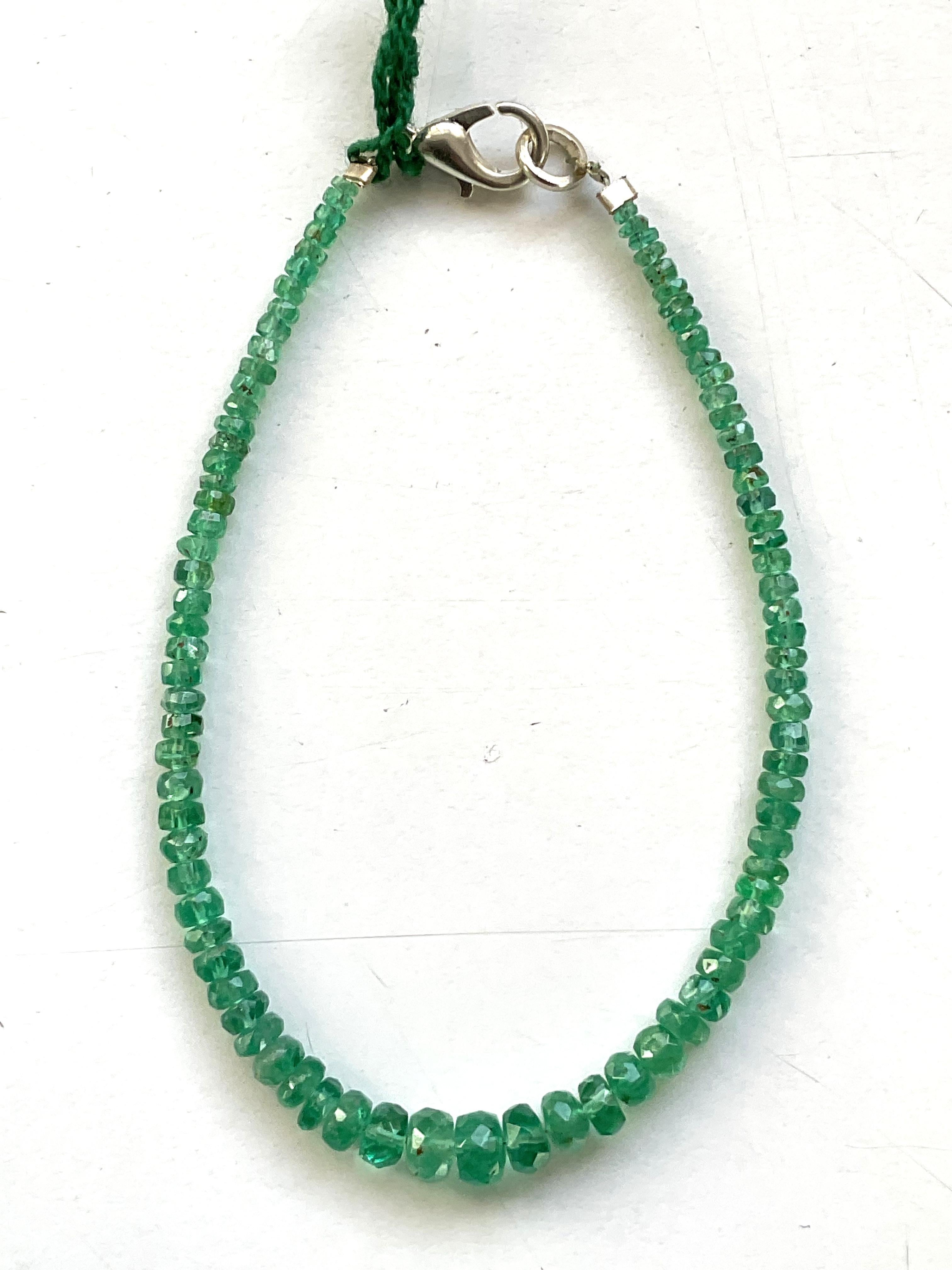 16.40 Carats Panjshir Emerald Faceted Beads For Fine Jewelry Natural Gemstone (Perles à facettes en émeraude du Panjshir pour la joaillerie fine) en vente 2