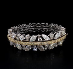 16.42 Carat Harmony Diamond Bangle in 14k Gold