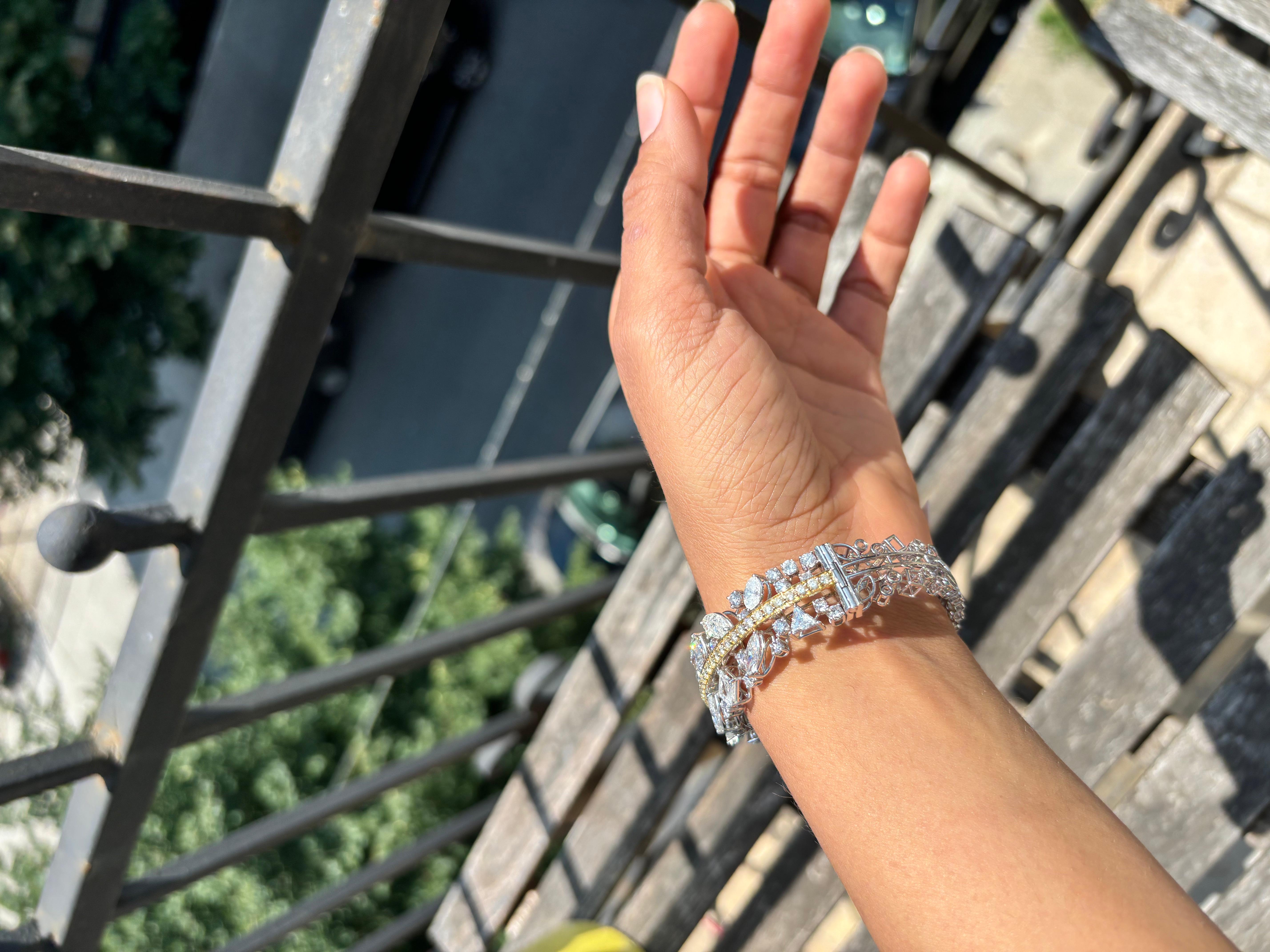 Bracelet en or 14k avec diamant Harmony de 16,42 carats en vente 2