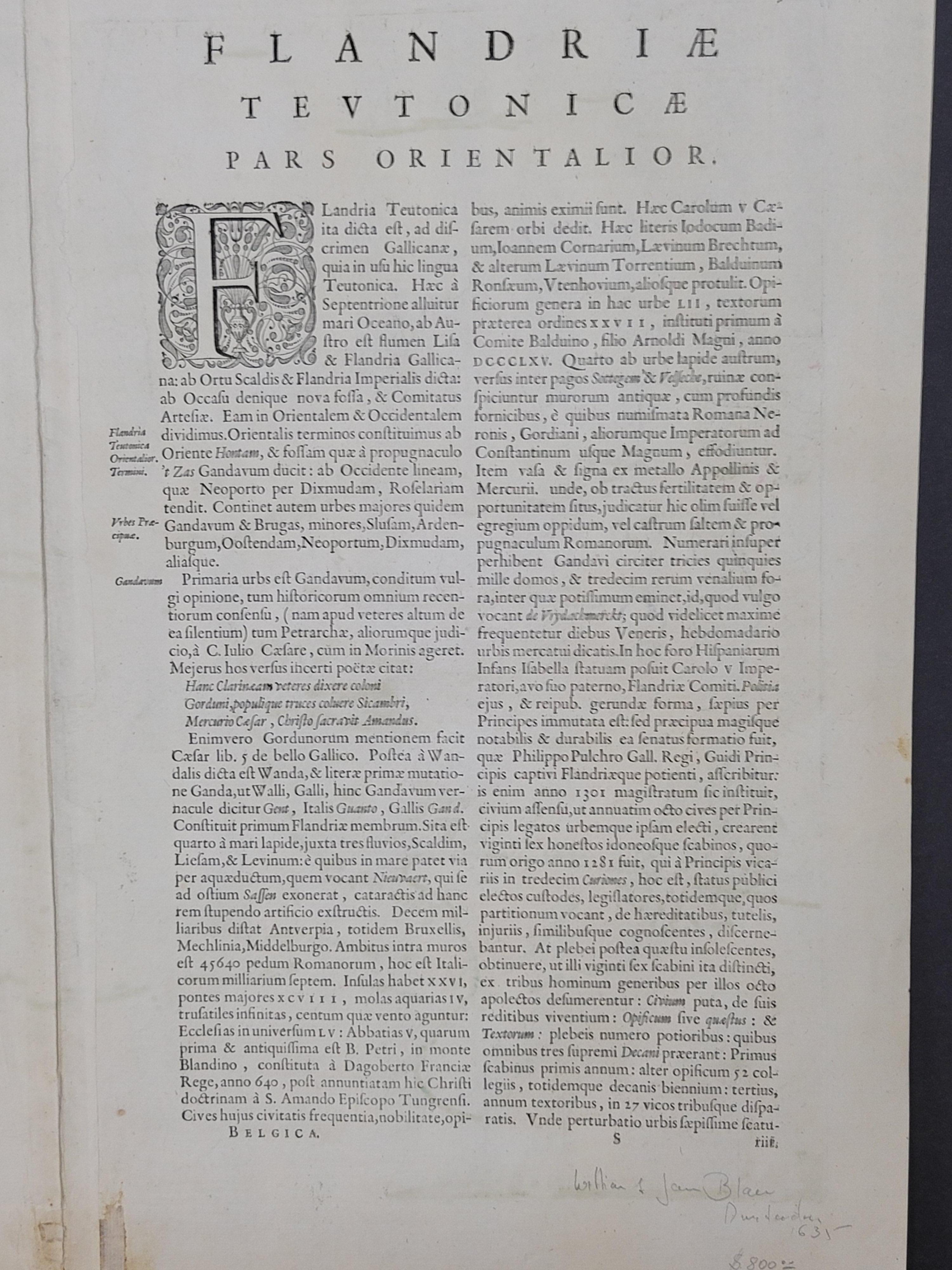 1643 Carte Willem&Joan Blaeu NW Flanders 