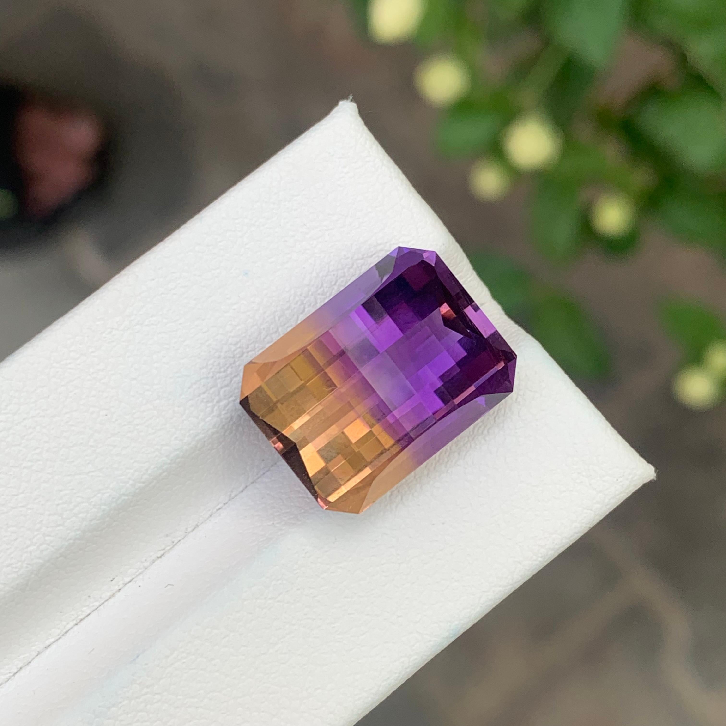 16.45 Carats Pixel Cut Natural Loose Ametrine For Sale 4