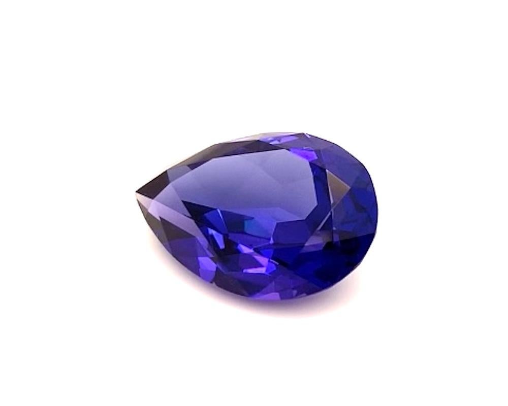 Pear Cut 16.46 Carat Pear Shaped Tanzanite, Unset Loose Gemstone