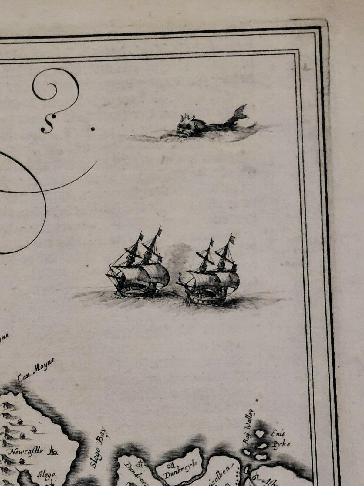 Inconnu Carte de 1646 Jansson intitulée « Procinvia Connactiae », Ric.a006 en vente