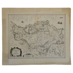 Antique 1646 Jansson Map Entitled "Procinvia Connactiae, " Ric.a006