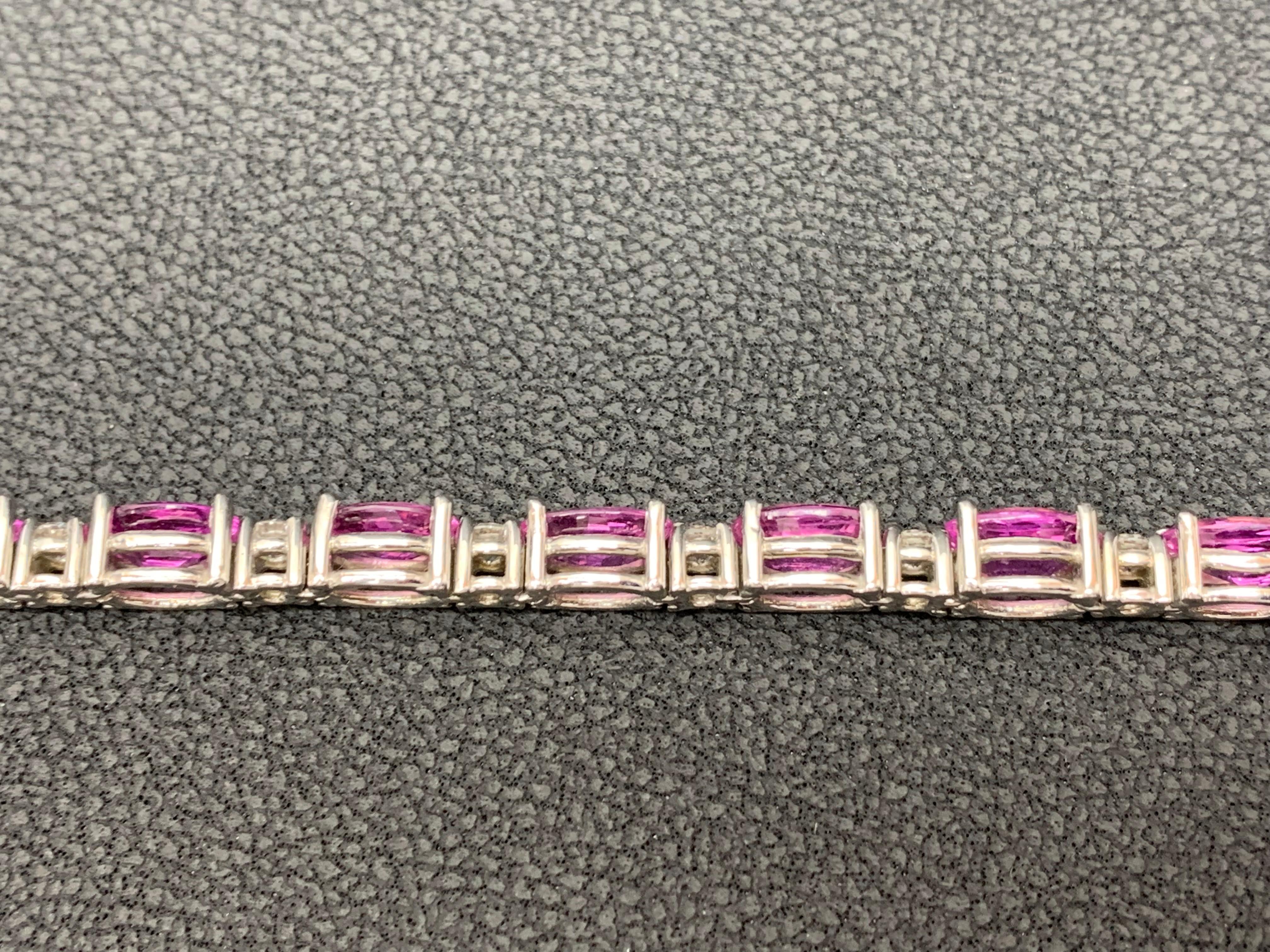 lab created pink sapphire bracelet