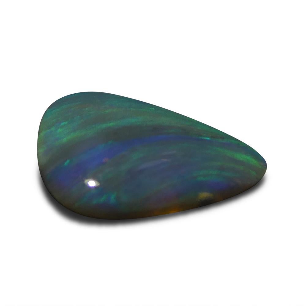 Women's or Men's 1.64ct Freeform Cabochon Grey Opal from Australia For Sale