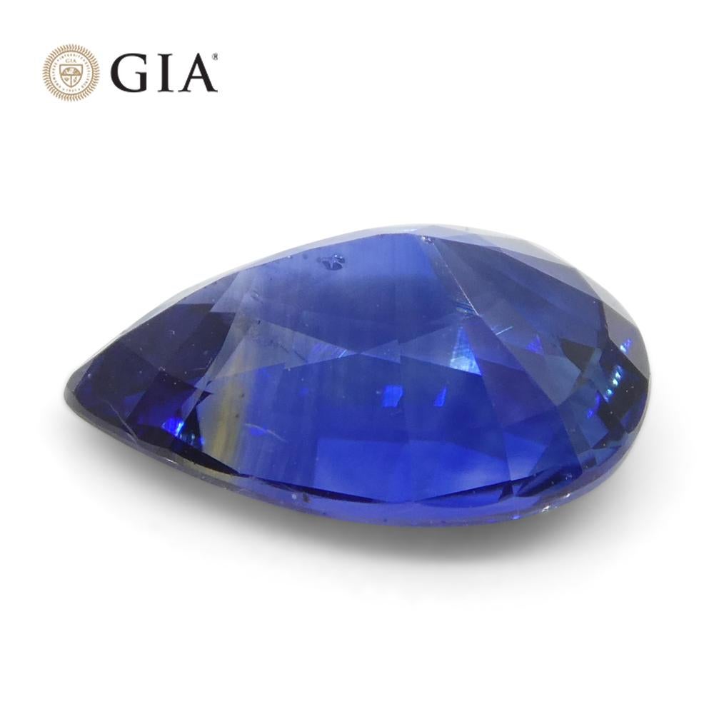 1.64ct Pear Blue Sapphire GIA Certified Madagascar   For Sale 9