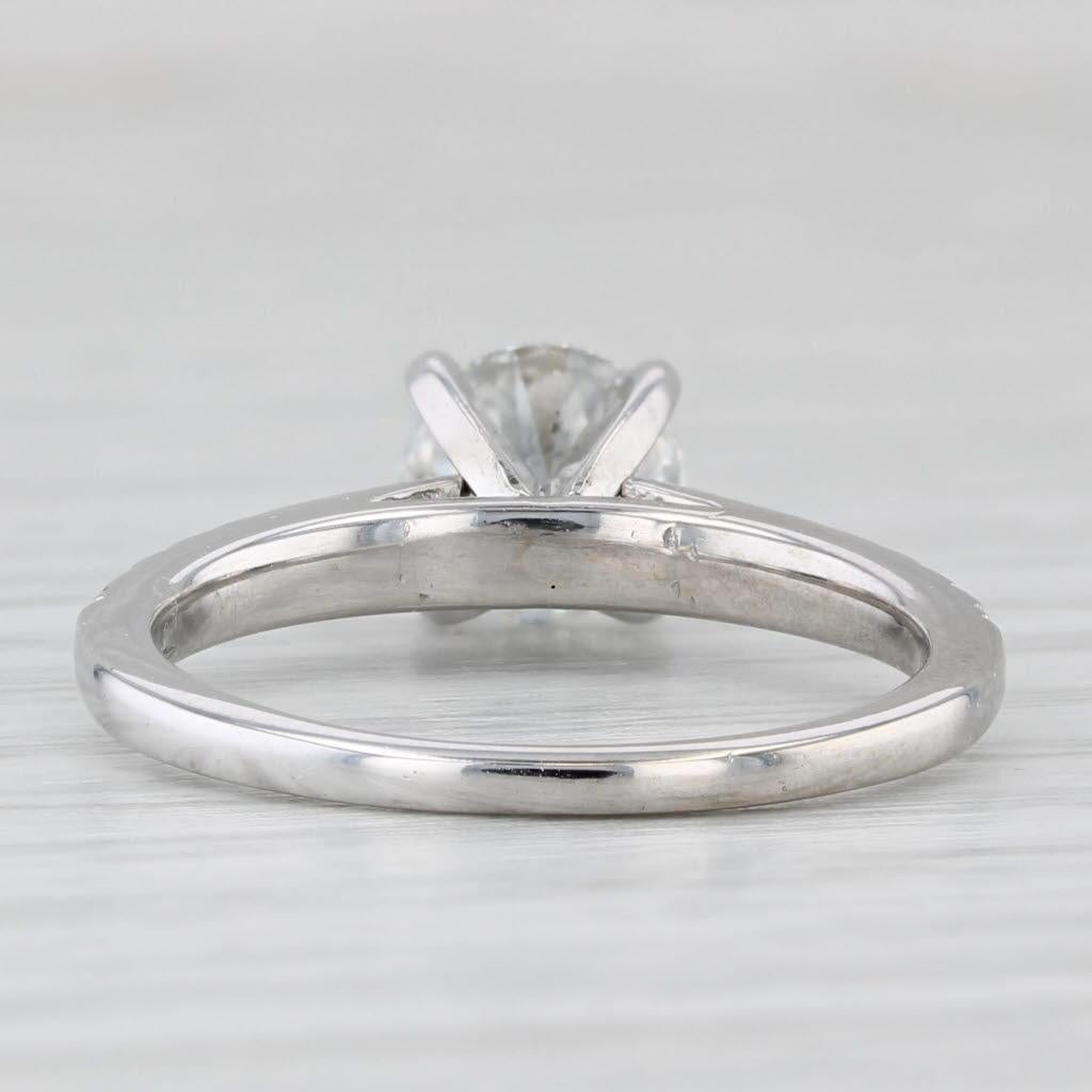 1.64ctw Round Diamond Engagement Ring 14k Gold Cathedral Band IGI Scott Kay For Sale 1