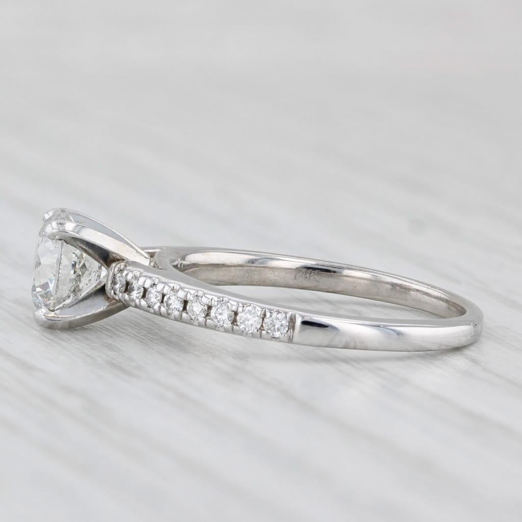 1.64ctw Round Diamond Engagement Ring 14k Gold Cathedral Band IGI Scott Kay For Sale 3