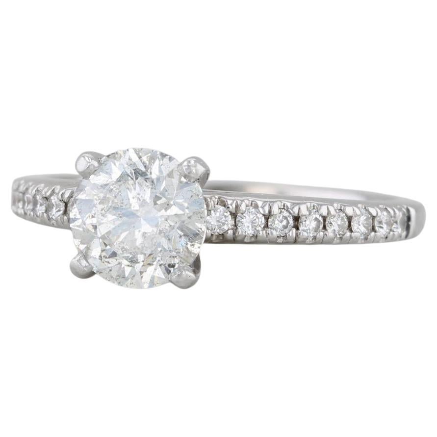 1.64ctw Round Diamond Engagement Ring 14k Gold Cathedral Band IGI Scott Kay
