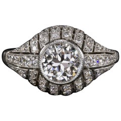 Anello Art Deco in platino da 1,65 carati