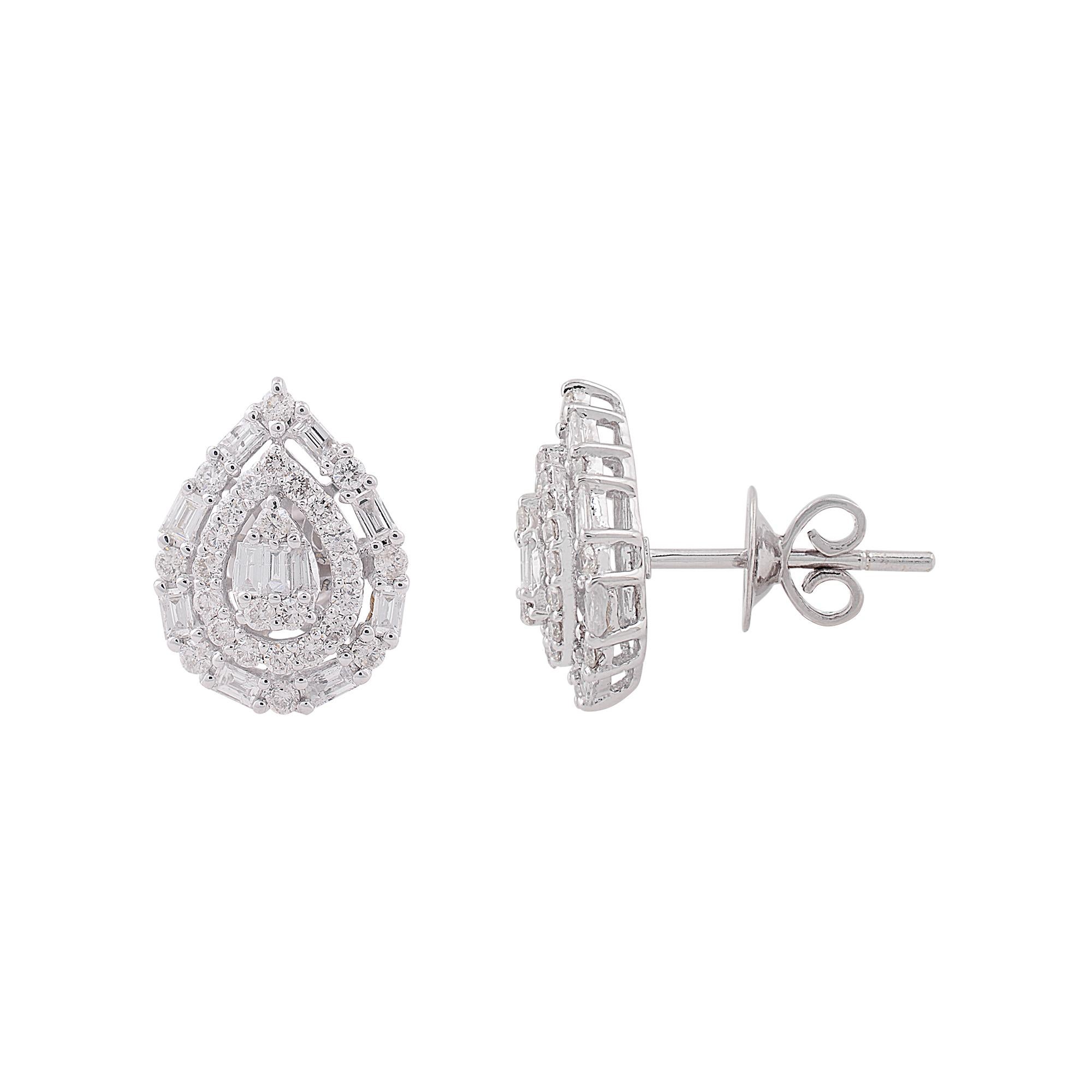 Item Code :- SEE-1500A
Gross Weight :- 4.03 gm
14k Solid White Gold Weight :- 3.70 gm
Natural Diamond Weight :- 1.65 carat  ( AVERAGE DIAMOND CLARITY SI1-SI2 & COLOR H-I )
Earrings Length :- 17 mm approx.

✦ Sizing
.....................
We can