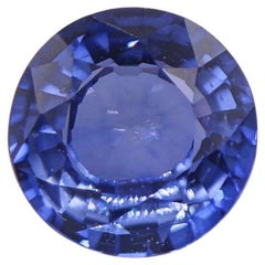 1,65 Karat Blauer Saphir Loser Edelstein Rund 7,24 x 3,52 mm